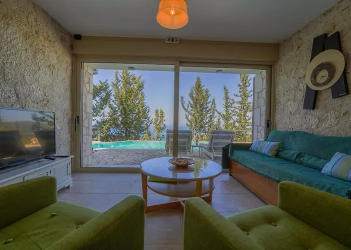 Panoramic Ocean Views Jiulita Lefkada Case de vacanță Tsoukaládhes